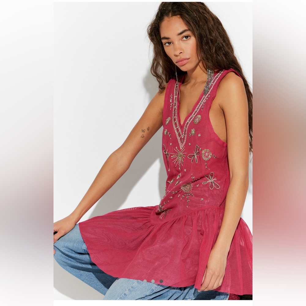 Free People Nightcap Embellished Slip - Strangelove NWT Retail $148 - Picture 3 of 7